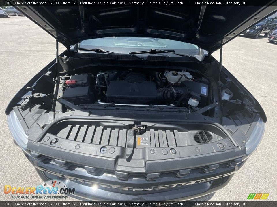 2019 Chevrolet Silverado 1500 Custom Z71 Trail Boss Double Cab 4WD Northsky Blue Metallic / Jet Black Photo #19