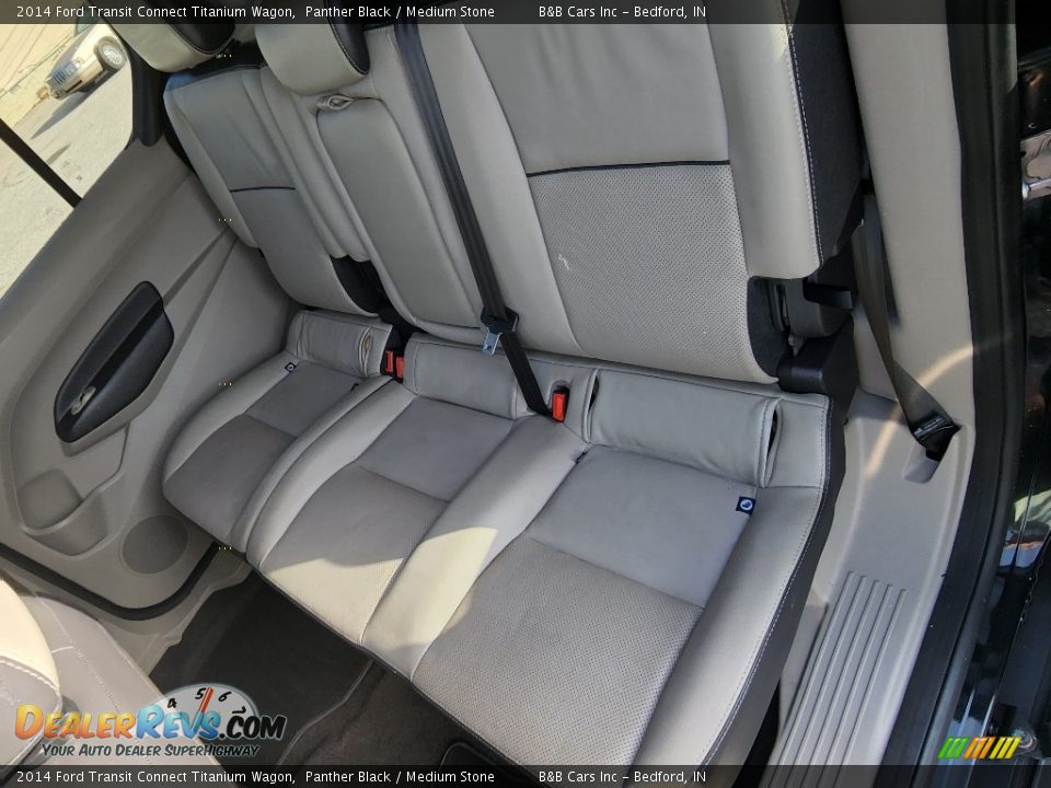 Rear Seat of 2014 Ford Transit Connect Titanium Wagon Photo #10
