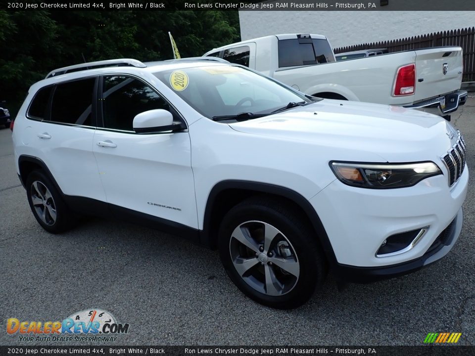 2020 Jeep Cherokee Limited 4x4 Bright White / Black Photo #8