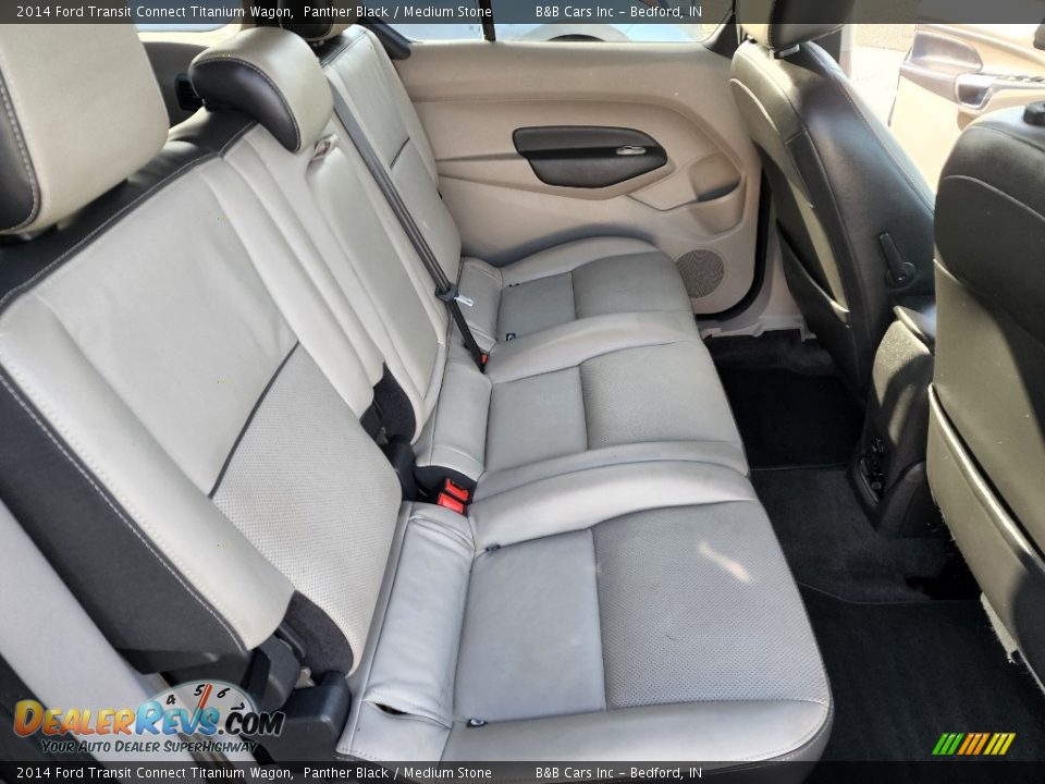 Rear Seat of 2014 Ford Transit Connect Titanium Wagon Photo #14