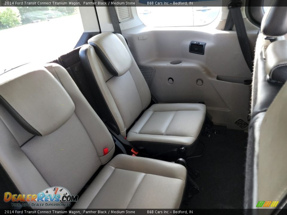 Rear Seat of 2014 Ford Transit Connect Titanium Wagon Photo #15