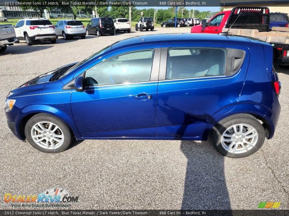 2012 Chevrolet Sonic LT Hatch Blue Topaz Metallic / Dark Pewter/Dark Titanium Photo #4