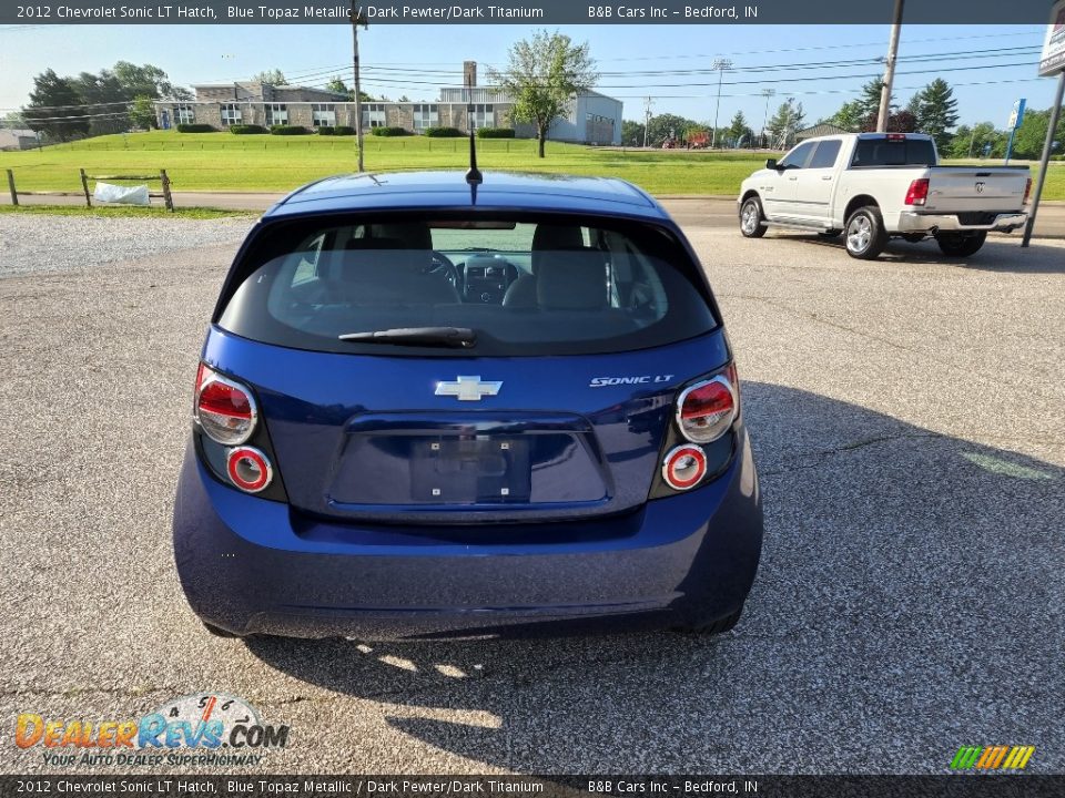 2012 Chevrolet Sonic LT Hatch Blue Topaz Metallic / Dark Pewter/Dark Titanium Photo #6