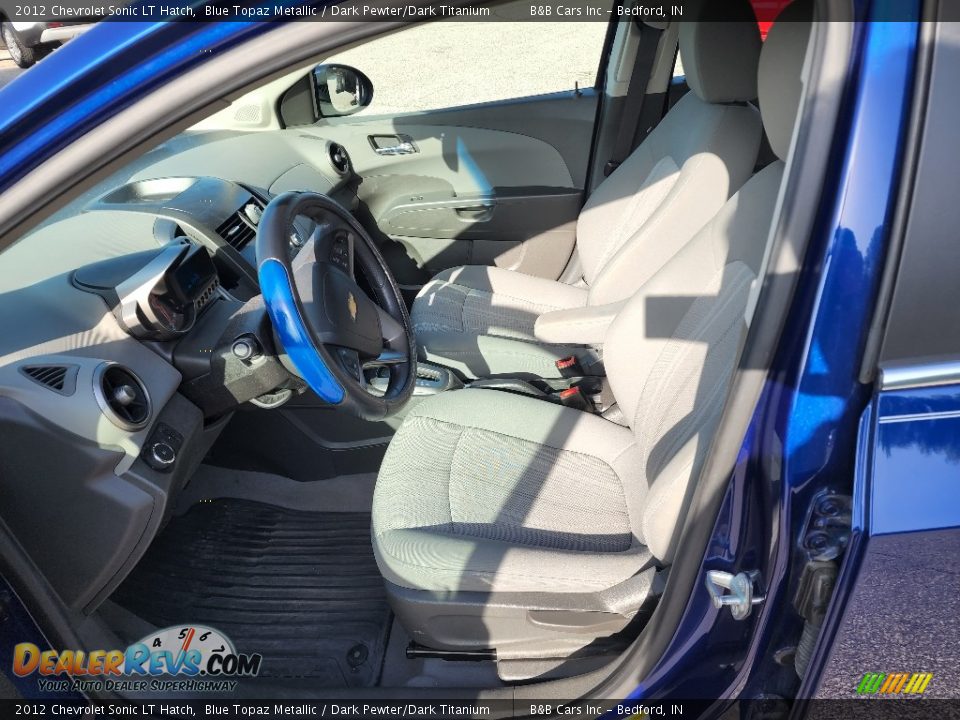 2012 Chevrolet Sonic LT Hatch Blue Topaz Metallic / Dark Pewter/Dark Titanium Photo #8