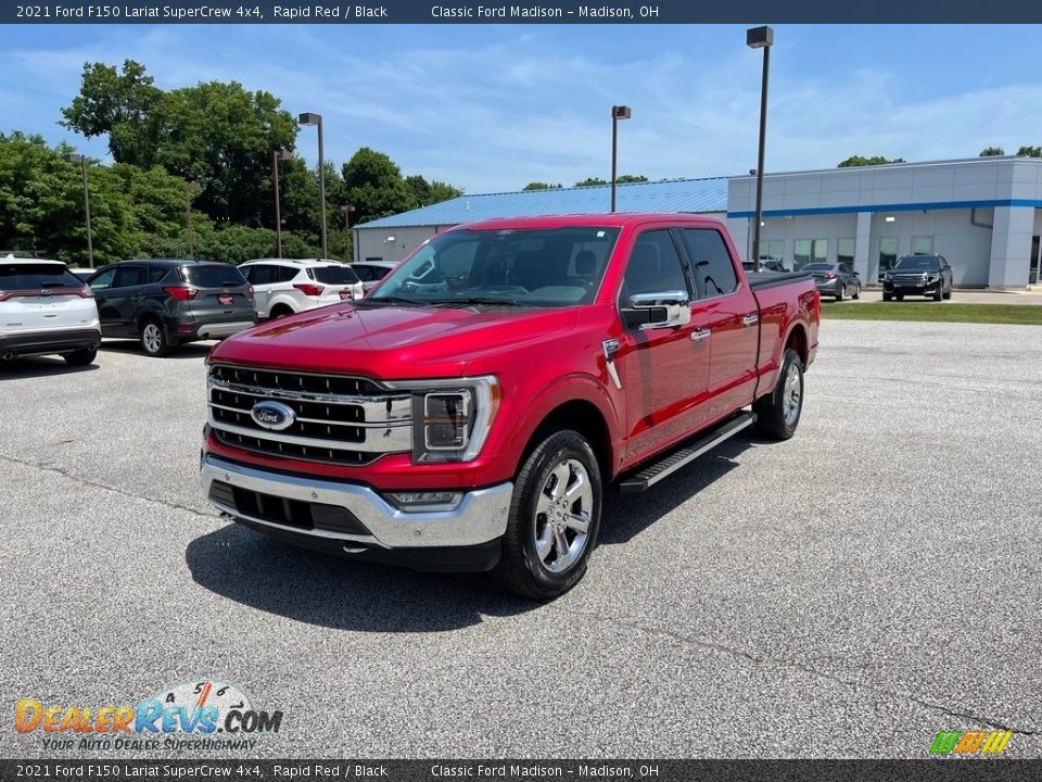 2021 Ford F150 Lariat SuperCrew 4x4 Rapid Red / Black Photo #1
