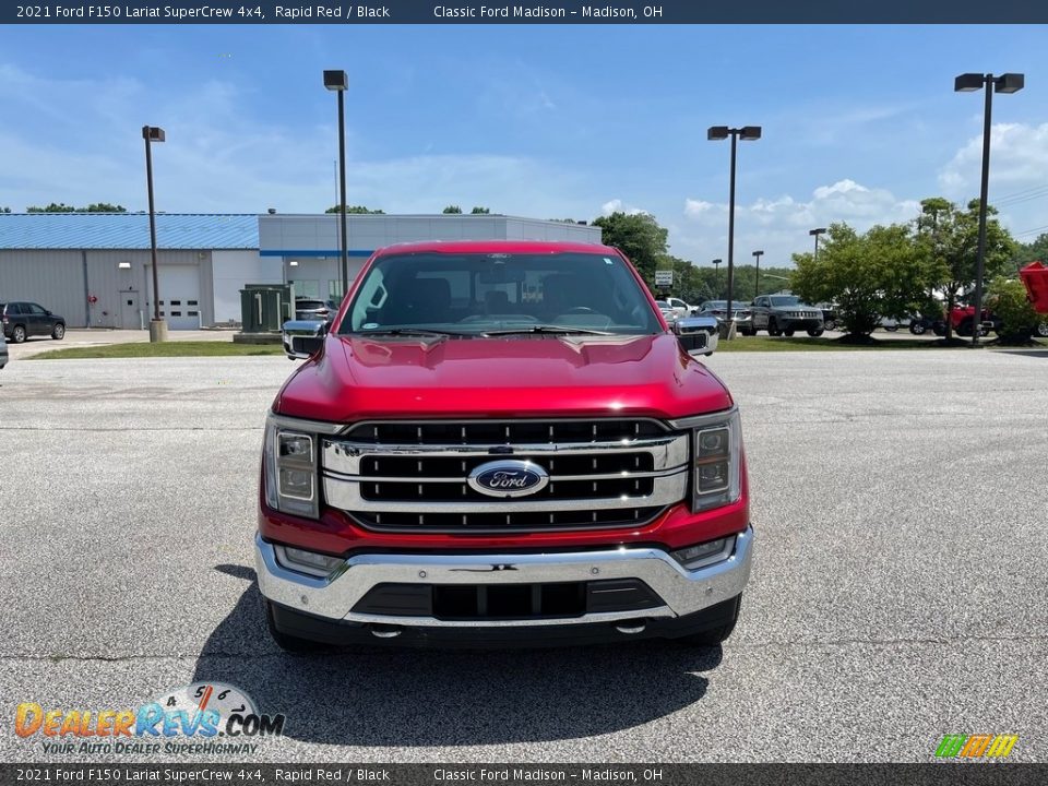 2021 Ford F150 Lariat SuperCrew 4x4 Rapid Red / Black Photo #2