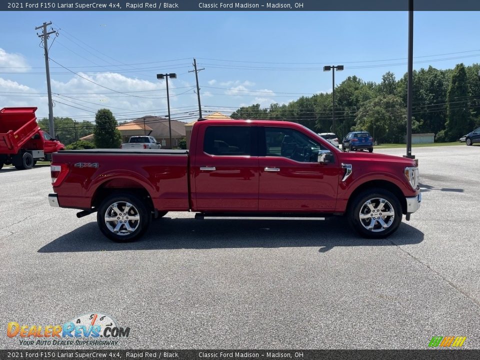 2021 Ford F150 Lariat SuperCrew 4x4 Rapid Red / Black Photo #4
