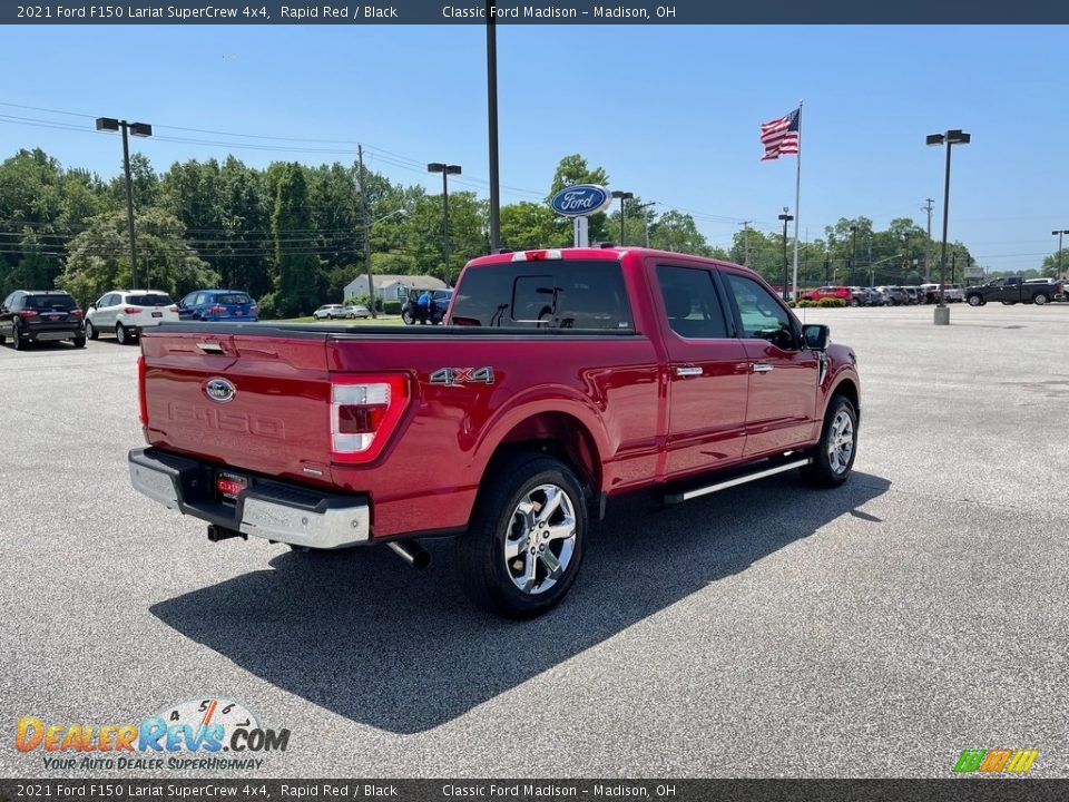 2021 Ford F150 Lariat SuperCrew 4x4 Rapid Red / Black Photo #5