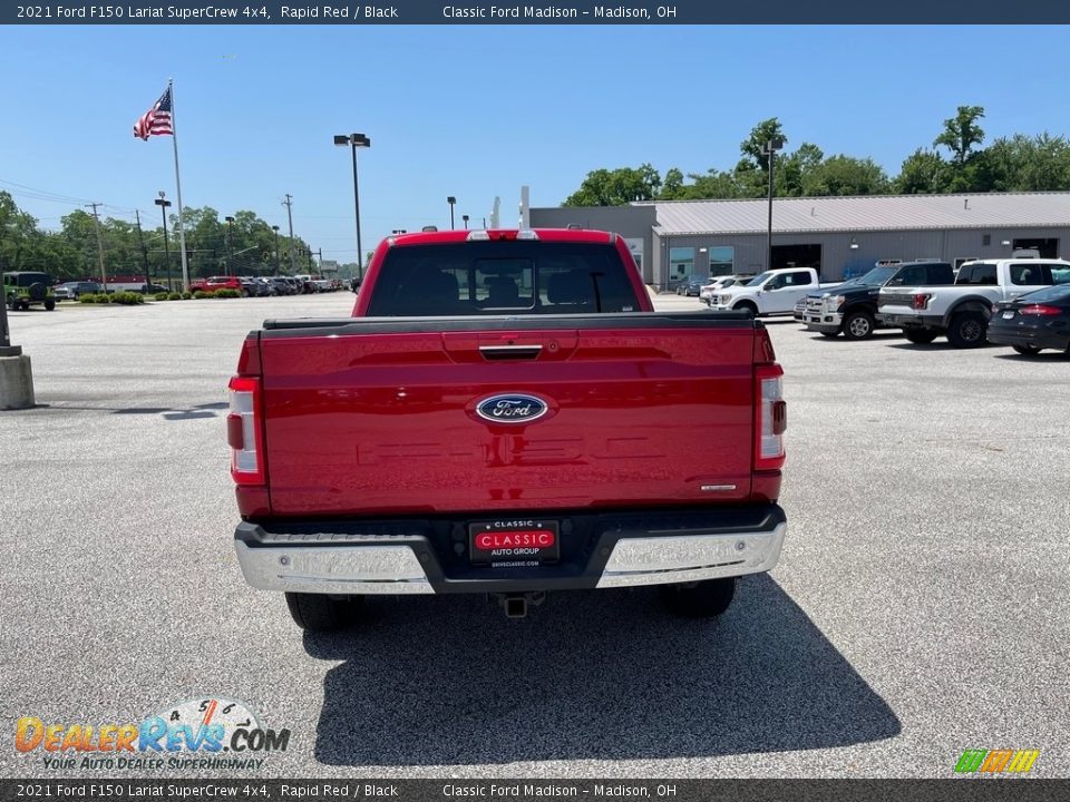 2021 Ford F150 Lariat SuperCrew 4x4 Rapid Red / Black Photo #6
