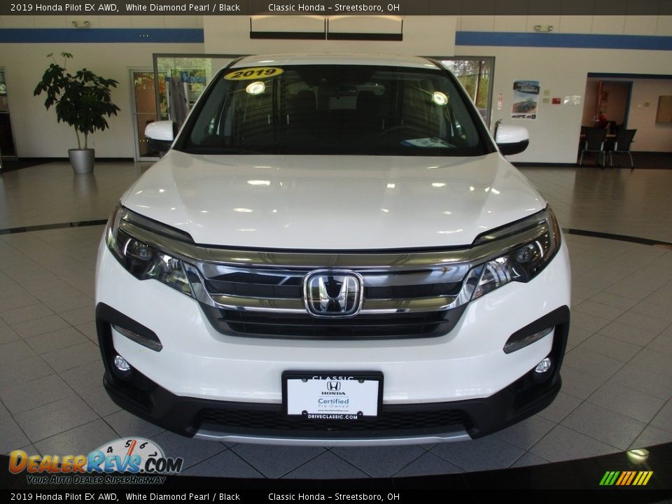 2019 Honda Pilot EX AWD White Diamond Pearl / Black Photo #2