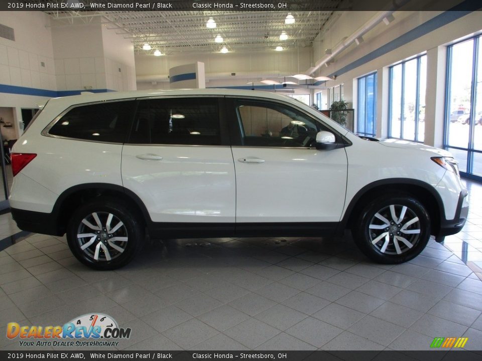 2019 Honda Pilot EX AWD White Diamond Pearl / Black Photo #4