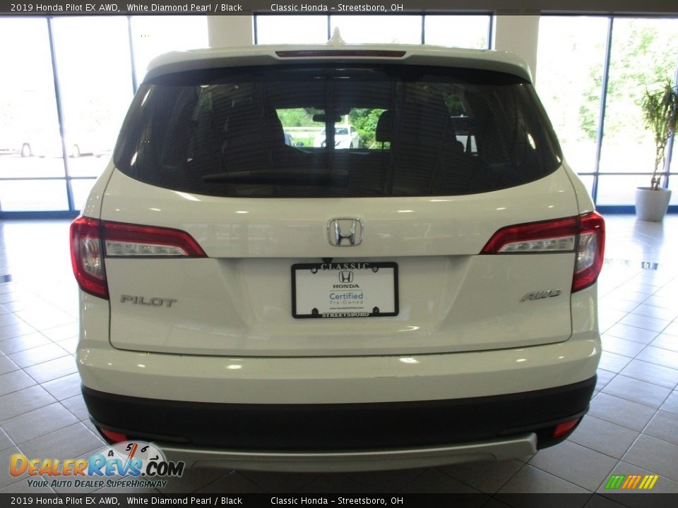 2019 Honda Pilot EX AWD White Diamond Pearl / Black Photo #8