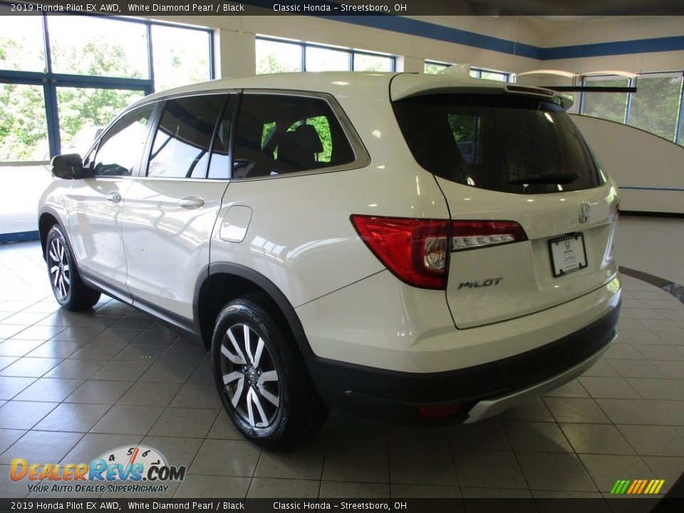 2019 Honda Pilot EX AWD White Diamond Pearl / Black Photo #9