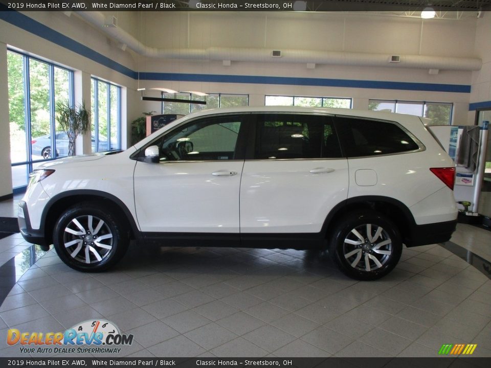 2019 Honda Pilot EX AWD White Diamond Pearl / Black Photo #10