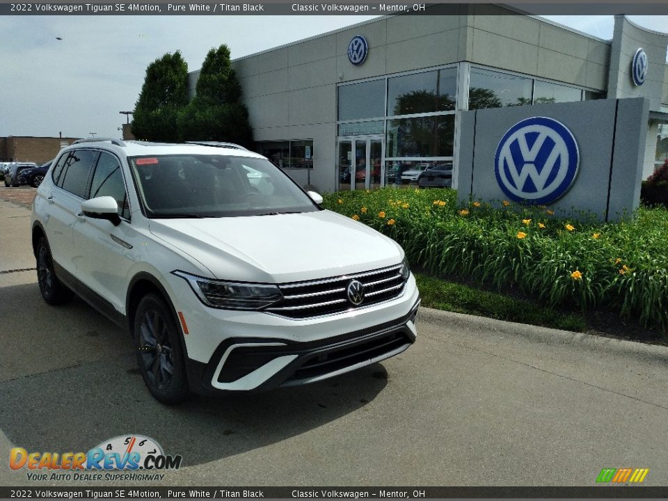 2022 Volkswagen Tiguan SE 4Motion Pure White / Titan Black Photo #1