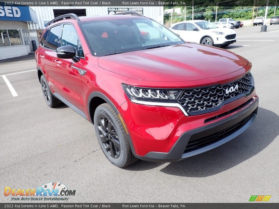 2022 Kia Sorento X-Line S AWD Passion Red Tint Coat / Black Photo #2