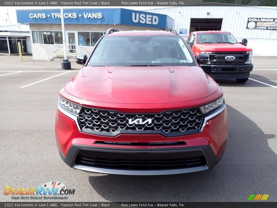 2022 Kia Sorento X-Line S AWD Passion Red Tint Coat / Black Photo #3