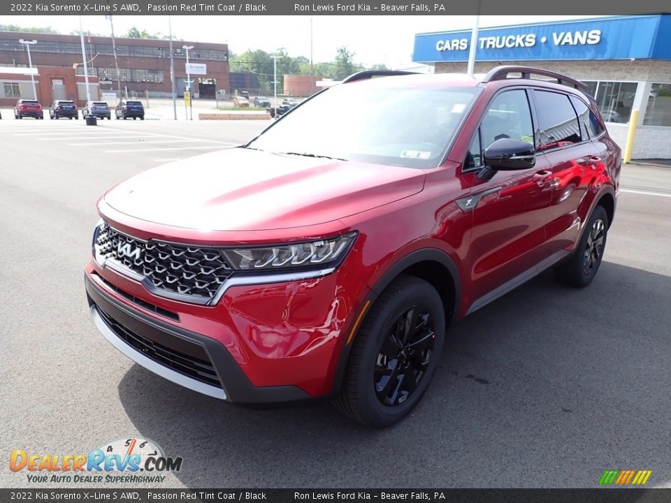2022 Kia Sorento X-Line S AWD Passion Red Tint Coat / Black Photo #4