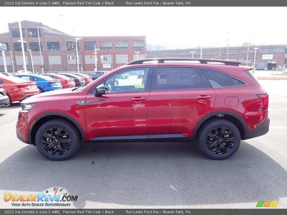 2022 Kia Sorento X-Line S AWD Passion Red Tint Coat / Black Photo #5