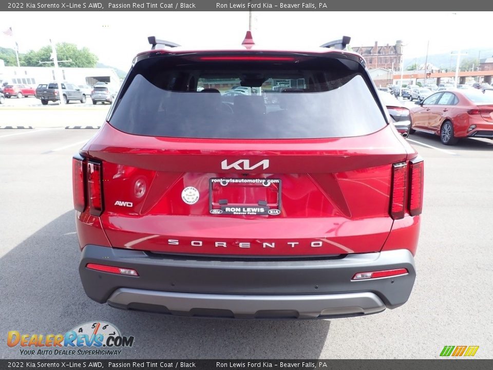 2022 Kia Sorento X-Line S AWD Passion Red Tint Coat / Black Photo #7