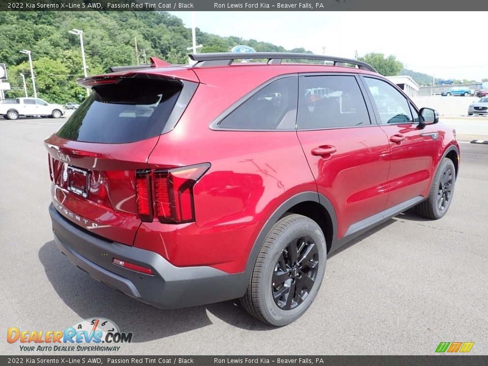 2022 Kia Sorento X-Line S AWD Passion Red Tint Coat / Black Photo #8