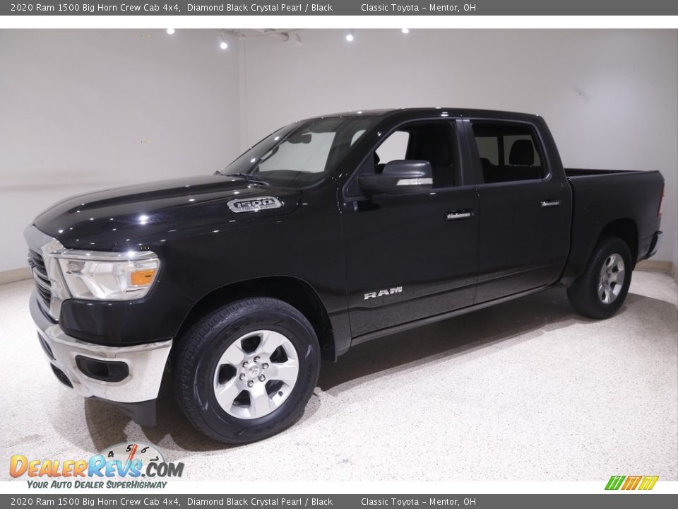 2020 Ram 1500 Big Horn Crew Cab 4x4 Diamond Black Crystal Pearl / Black Photo #3