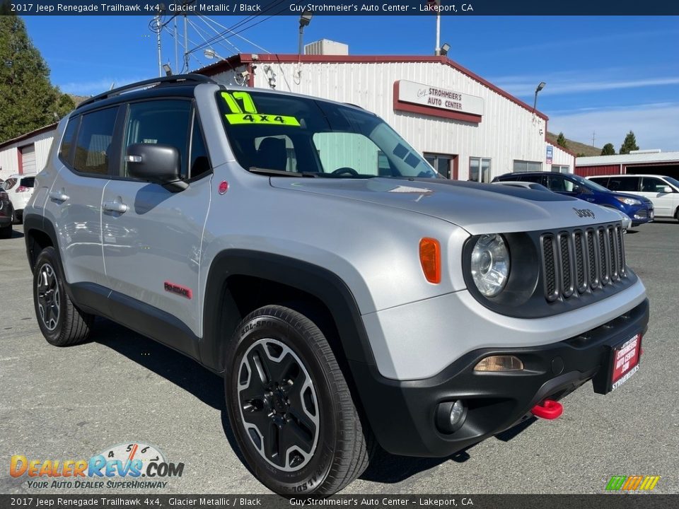 2017 Jeep Renegade Trailhawk 4x4 Glacier Metallic / Black Photo #1