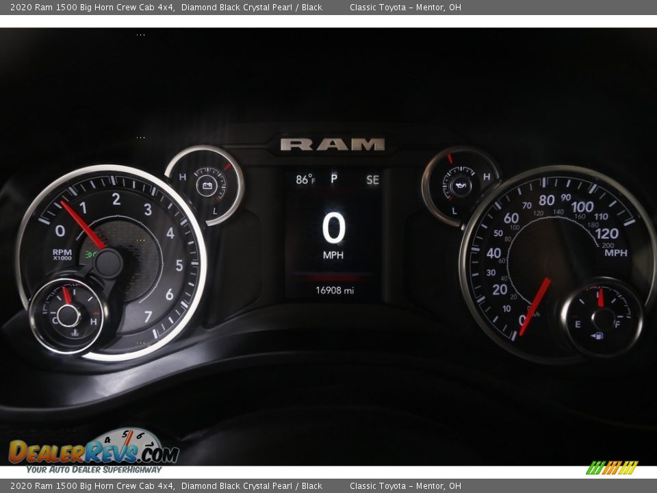 2020 Ram 1500 Big Horn Crew Cab 4x4 Diamond Black Crystal Pearl / Black Photo #8