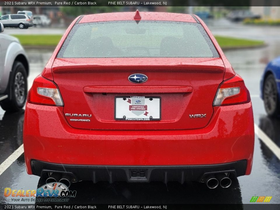 2021 Subaru WRX Premium Pure Red / Carbon Black Photo #5