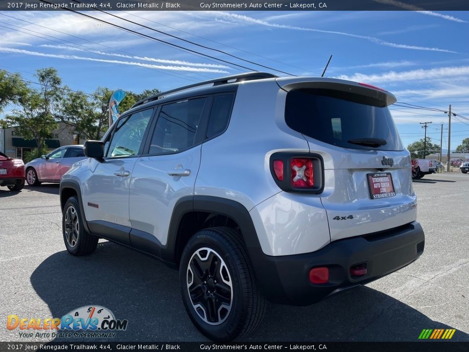 2017 Jeep Renegade Trailhawk 4x4 Glacier Metallic / Black Photo #5