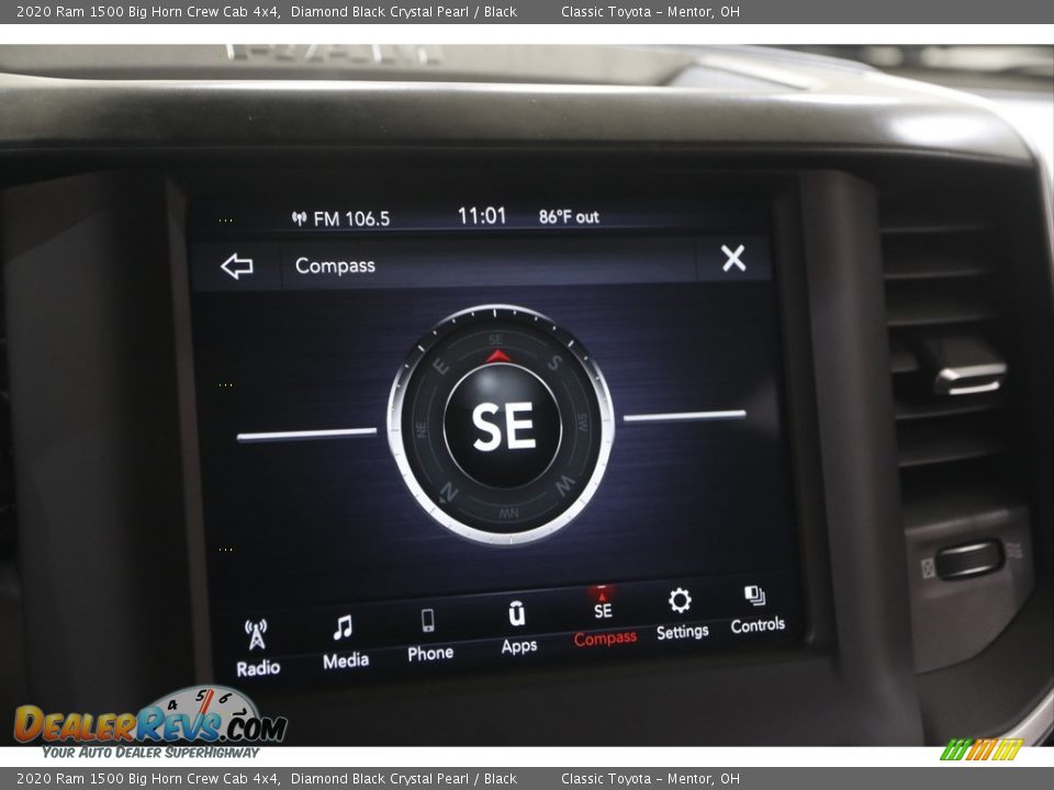 2020 Ram 1500 Big Horn Crew Cab 4x4 Diamond Black Crystal Pearl / Black Photo #12