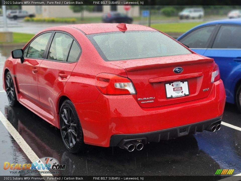 2021 Subaru WRX Premium Pure Red / Carbon Black Photo #6