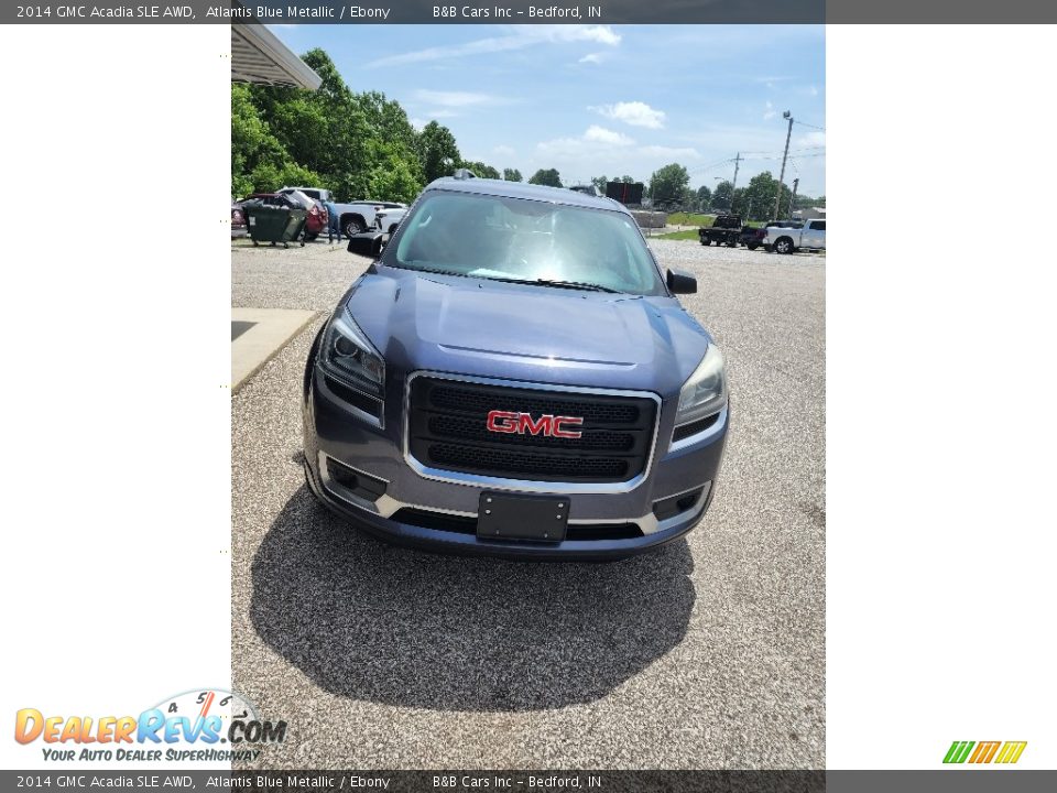 2014 GMC Acadia SLE AWD Atlantis Blue Metallic / Ebony Photo #2