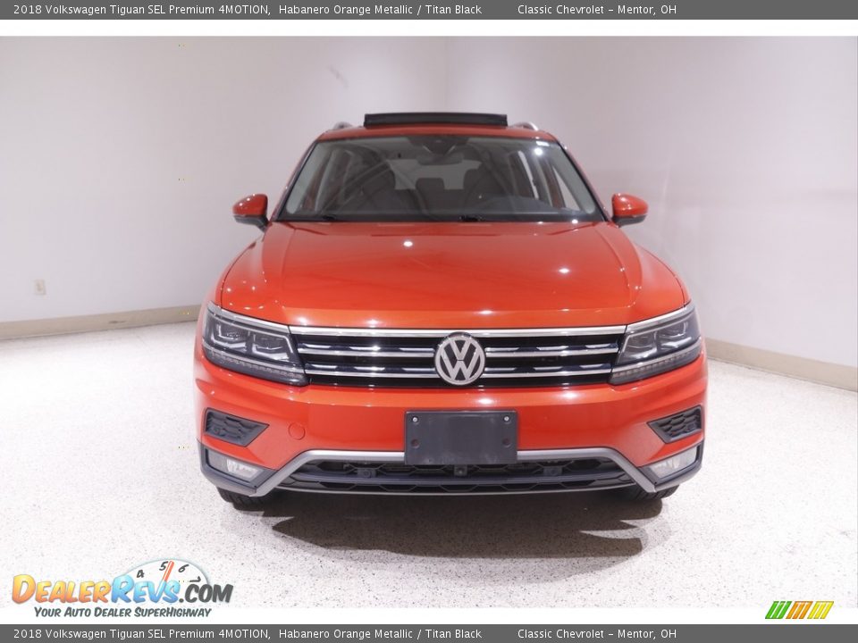 2018 Volkswagen Tiguan SEL Premium 4MOTION Habanero Orange Metallic / Titan Black Photo #2