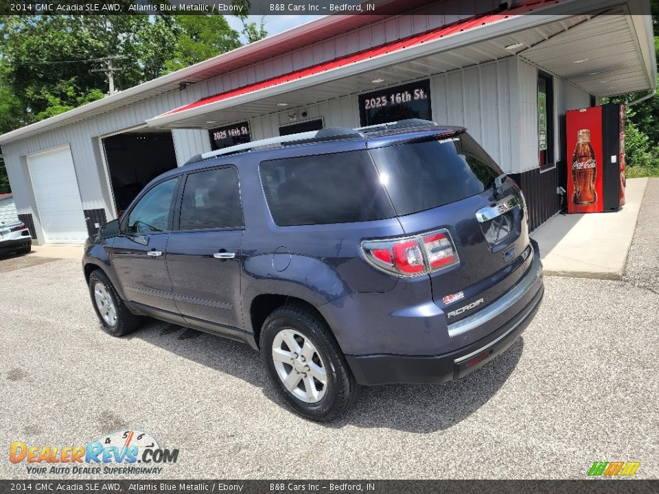 2014 GMC Acadia SLE AWD Atlantis Blue Metallic / Ebony Photo #5