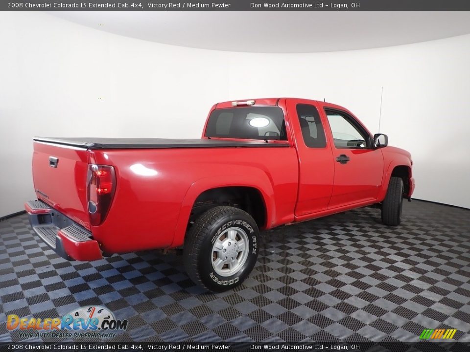 2008 Chevrolet Colorado LS Extended Cab 4x4 Victory Red / Medium Pewter Photo #8