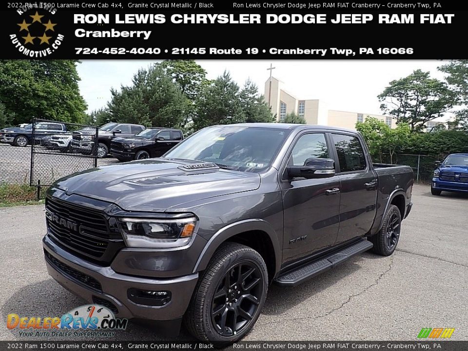 2022 Ram 1500 Laramie Crew Cab 4x4 Granite Crystal Metallic / Black Photo #1