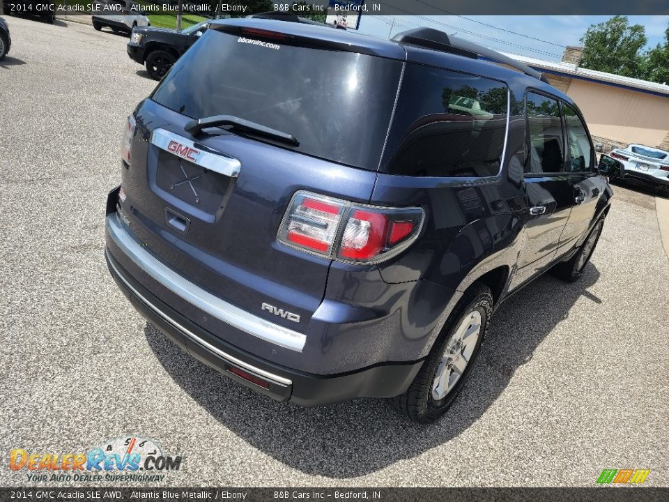 2014 GMC Acadia SLE AWD Atlantis Blue Metallic / Ebony Photo #7