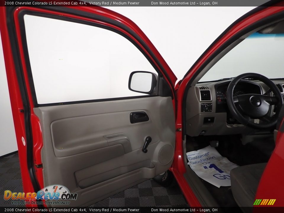 2008 Chevrolet Colorado LS Extended Cab 4x4 Victory Red / Medium Pewter Photo #9