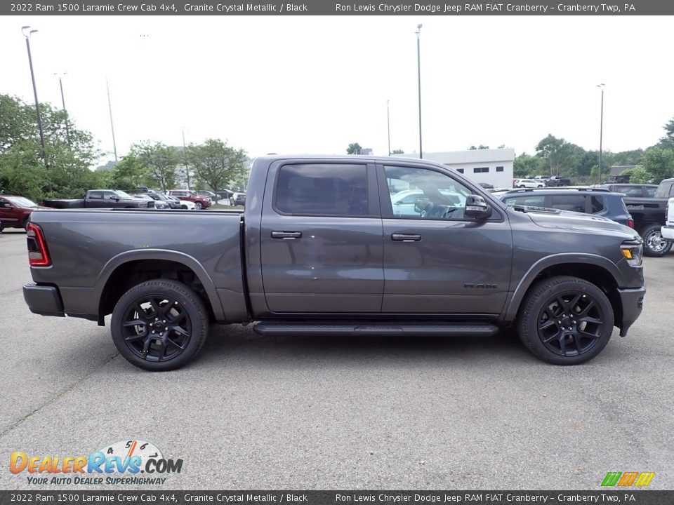 2022 Ram 1500 Laramie Crew Cab 4x4 Granite Crystal Metallic / Black Photo #6