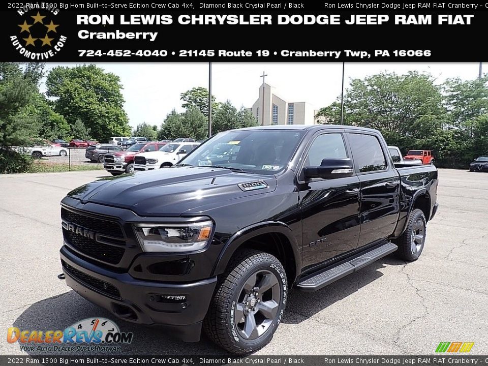 2022 Ram 1500 Big Horn Built-to-Serve Edition Crew Cab 4x4 Diamond Black Crystal Pearl / Black Photo #1