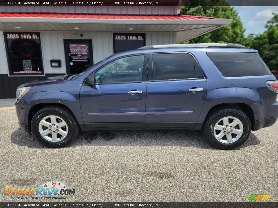 2014 GMC Acadia SLE AWD Atlantis Blue Metallic / Ebony Photo #29