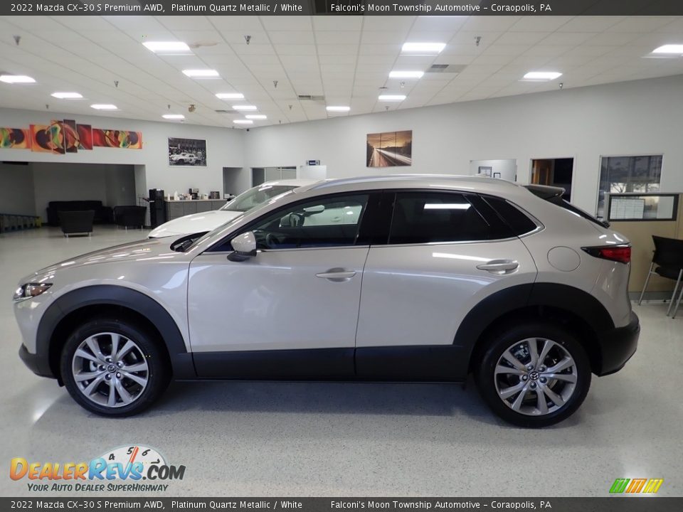 2022 Mazda CX-30 S Premium AWD Platinum Quartz Metallic / White Photo #6