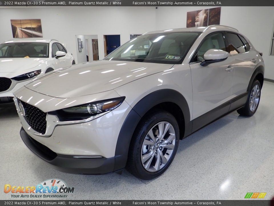 Front 3/4 View of 2022 Mazda CX-30 S Premium AWD Photo #7