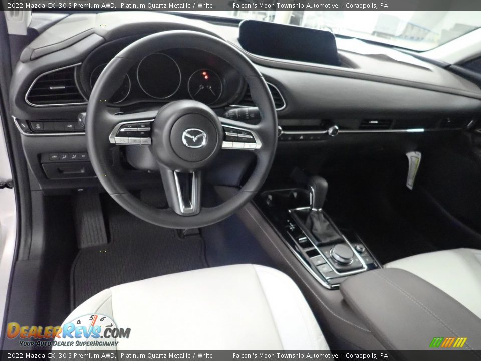 White Interior - 2022 Mazda CX-30 S Premium AWD Photo #13