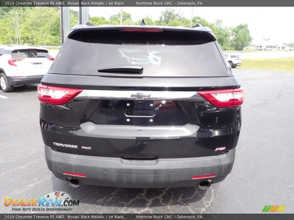 2019 Chevrolet Traverse RS AWD Mosaic Black Metallic / Jet Black Photo #5