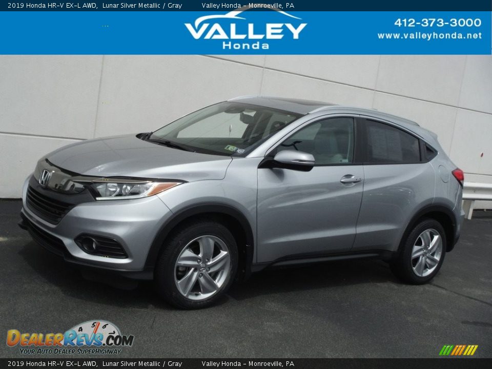 2019 Honda HR-V EX-L AWD Lunar Silver Metallic / Gray Photo #1