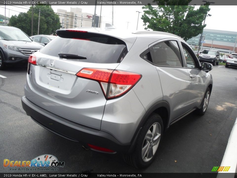 2019 Honda HR-V EX-L AWD Lunar Silver Metallic / Gray Photo #5