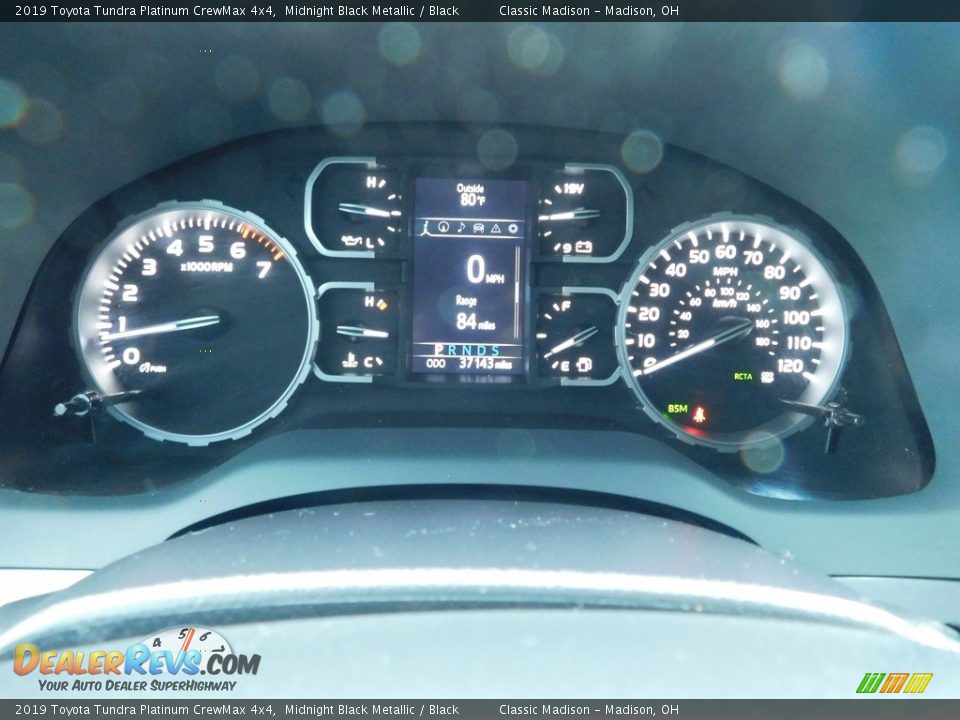 2019 Toyota Tundra Platinum CrewMax 4x4 Midnight Black Metallic / Black Photo #11