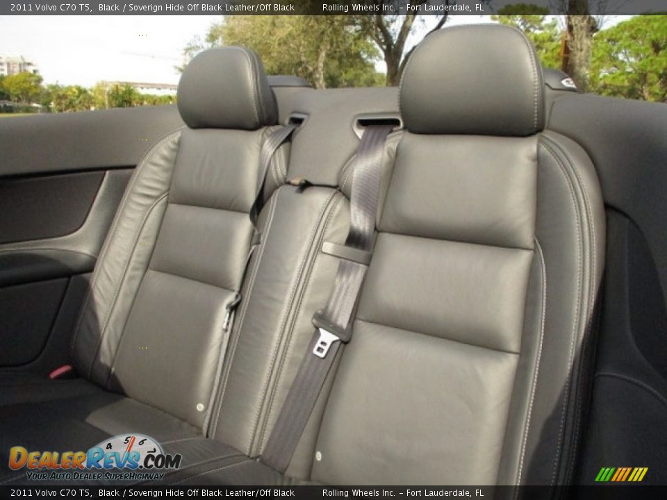 2011 Volvo C70 T5 Black / Soverign Hide Off Black Leather/Off Black Photo #6